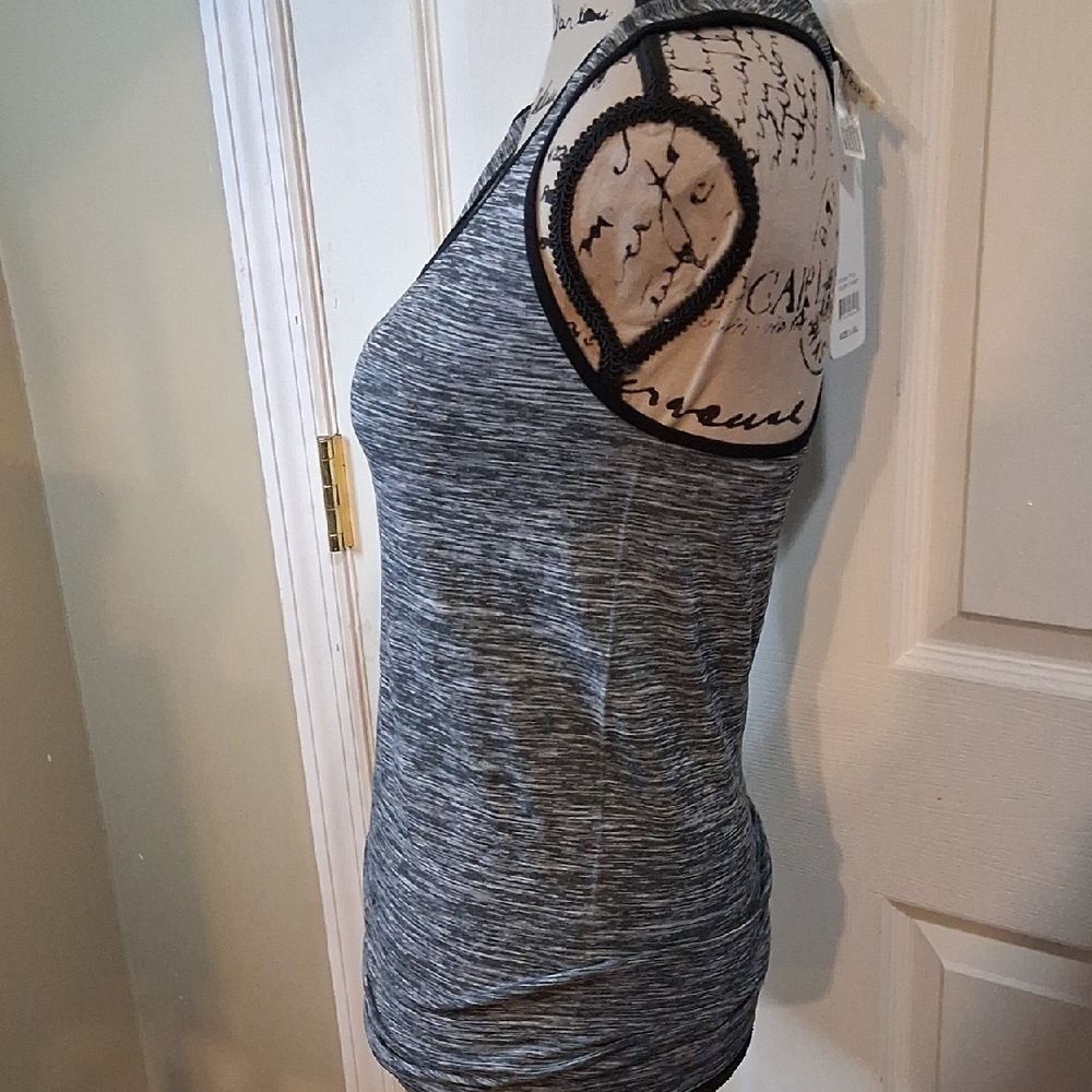 Sofra Women's Gray Racer Back Tank Top Size Large New